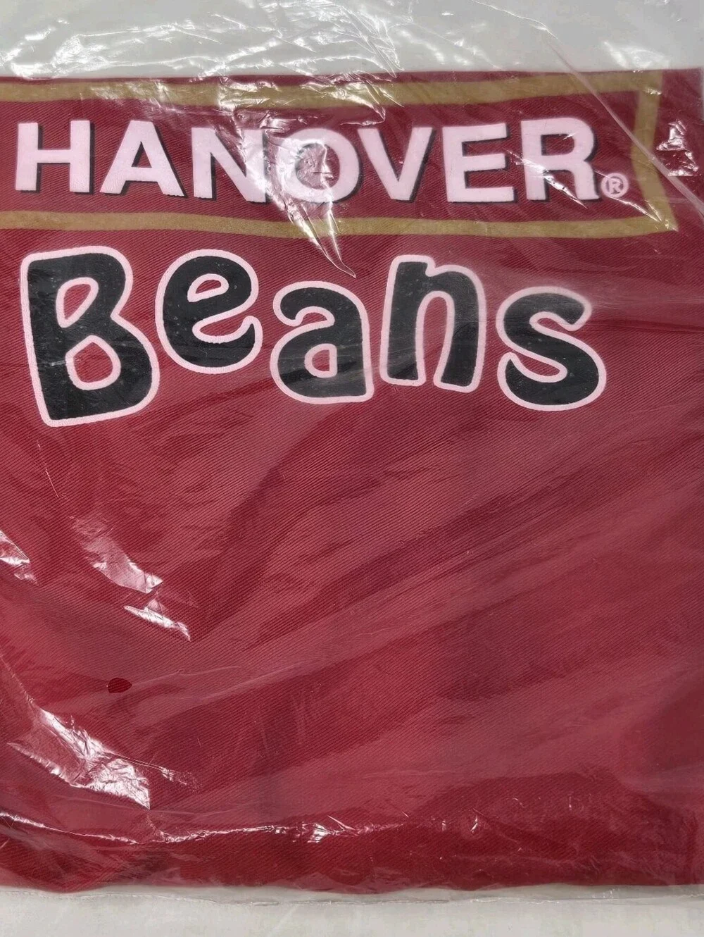 Vintage Hanover Beans Barbecue Full Size Apron Red Brand New Sealed Promotional